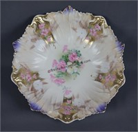 R.S. Prussia Carnation Floral 10" Bowl