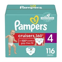 Pampers Cruisers 360 Diapers Size 4 116 Count