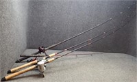 (3) Baitcasting & (1) Spinning Reel & Rods