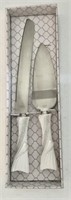 Wedding cake utensils new in box stainless steele