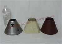 Primitive Style Tin Punch & Star Metal Lamp Shades