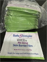 NEW - Lot of 25 SafeNSimple No Sting Barrier Wipes