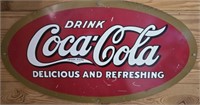 Vintage metal drink Coca-Cola sign