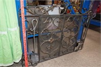 Lovely Metal Fire Place Screen W/ Tools