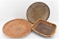 (3) Decorative Table Baskets