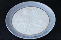 Lladro Porcelain Bisque Cabinet Plate,