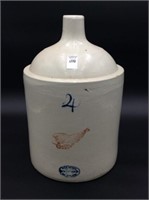 4 Gal Crock Jug Front Marked Redwing Union