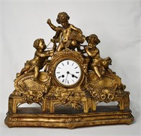 Louis XV Style  Mantle Chiming Clock