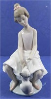 Lladro #6402 Girl with Cat
