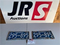 1967 Confederation licence plates