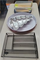 Serving Tray, Mesh Silverware Caddy & More