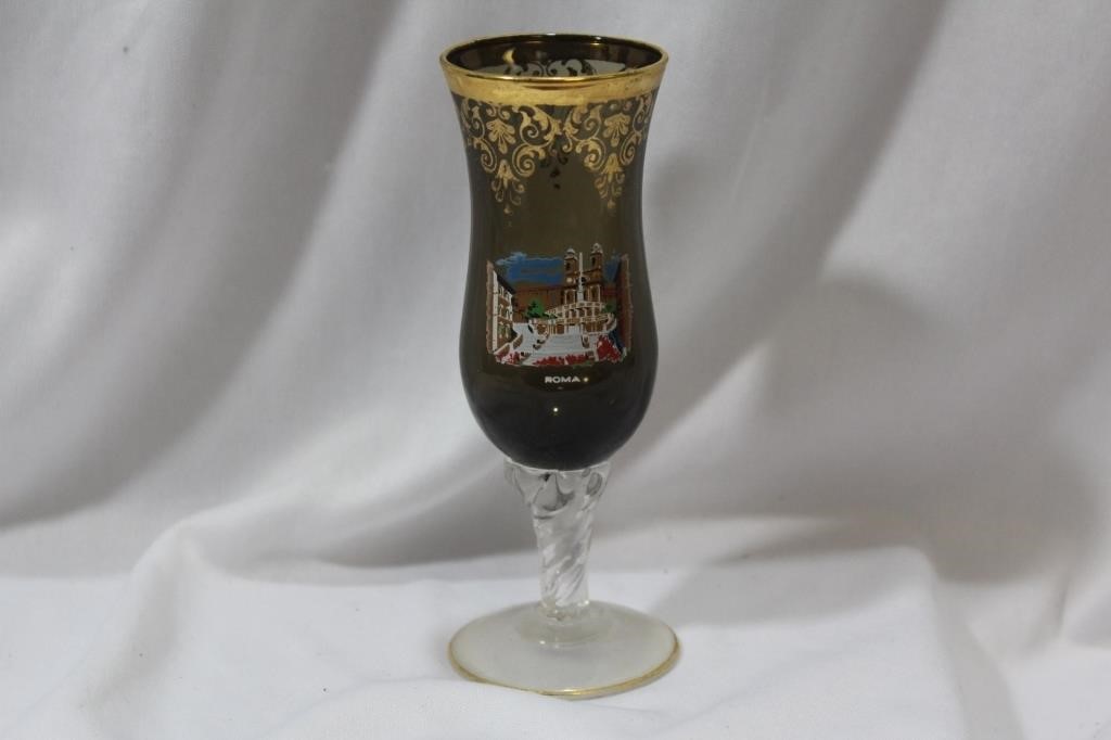 A Painted Vintage Roma Goblet