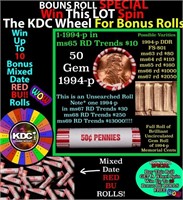 1-10 FREE BU RED Penny rolls with win of this 1994