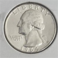 1964-D WASHINGTON QUARTER (90% SILVER)