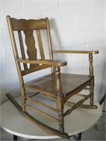 Vintage Oak Wood Rocking Chair