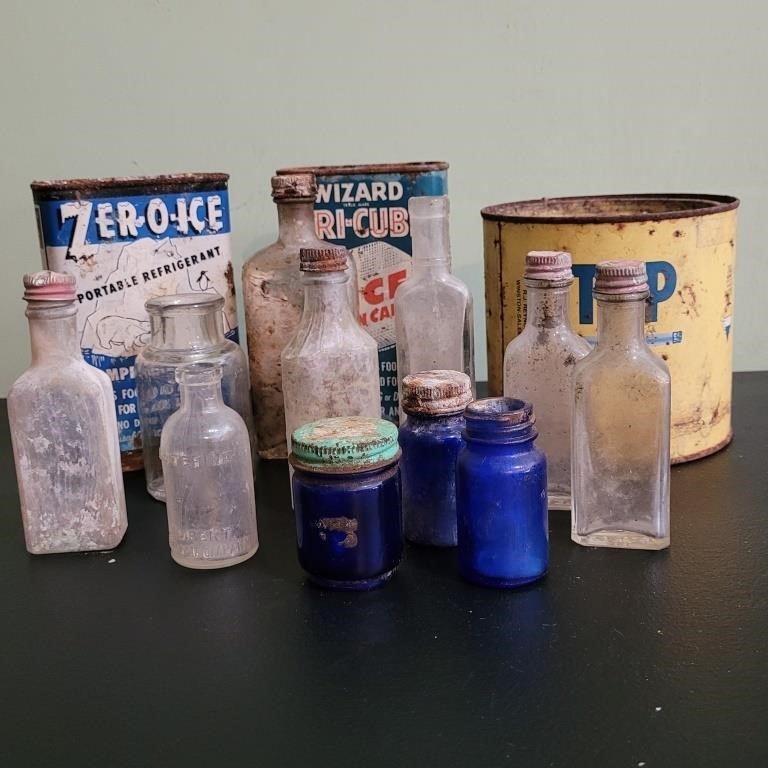 OLD BOTTLES & TINS