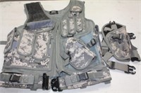 GMG Tactical Vest & Crosman Camo Leg Holster