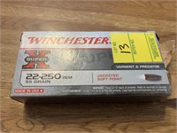 22-250, 25 gr. (20 rounds)