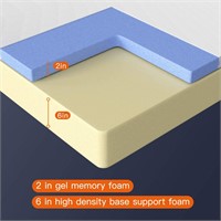 FDW 8-in Firm Twin Foam Mattress in a Box