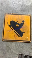 Snowmobile sign, heavy