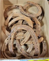 FLAT OF ANTIQUE HORSESHOES