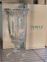 TOWLE CRYSTAL URNS 14IN