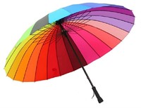 24k Rib Large Color Rainbow Umbrella Fashion
