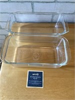 Set of 2 Pyrex Glass Loaf Pans