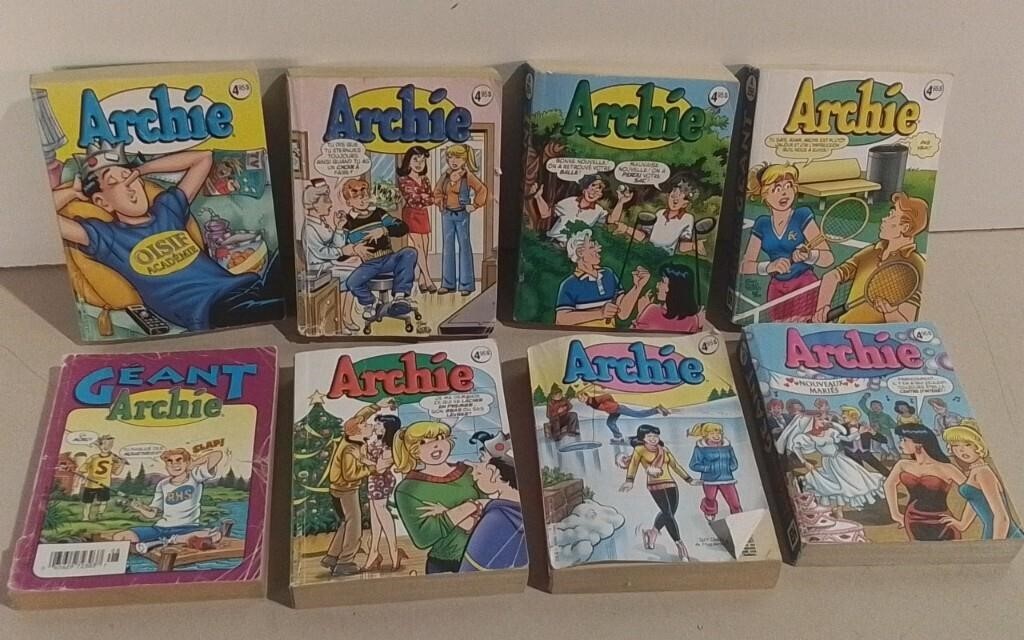 Eight Giant French Archie Comics