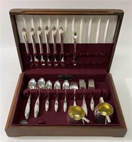 Silverware Chest with 46-Piece Nobility Plated Set