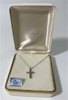 12K Gold Filled Necklace & Cross with Case