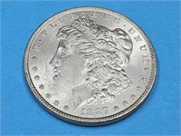 1887 Morgan Silver Dollar Coin  UNC?