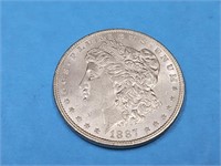 1887 Morgan Silver Dollar Coin   UNC?