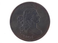 1805 Half Cent, Small 5, No Stems