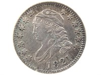 1821 Bust Dime, Large Date