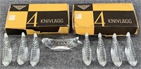 Knivlagg Glass Knife/Chopstick Holders IOB