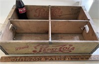 Vintage Pepsi-Cola crate Durabilt with 1996 Coke