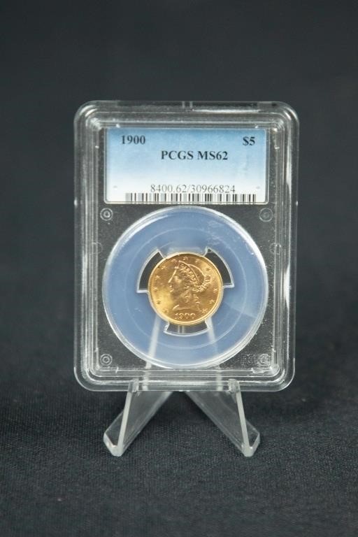 $5 Gold 1900 MS62