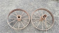 Set of Rusty steel wheels