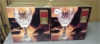 Set of 2 Crystal Clear Bohemia Goblets