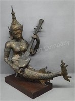 21" Goddess of Music Metal Statue