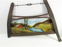 Nice Hand Painted Antique Buck Saw