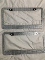 Rhinestone License Plate Frame 2 pack