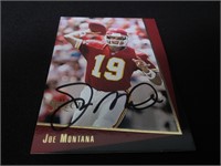 Joe Montana Chiefs signed Trading Card w/Coa