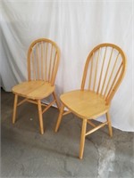 Two wood chairs very nice