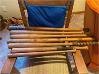 (7) antique baseball bats-rare-louisville slugger