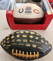 W - LOT OF 2 COLLECTIBLE FOOTBALLS (A13)