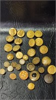 Vintage Military & Other Brass Buttons (pair