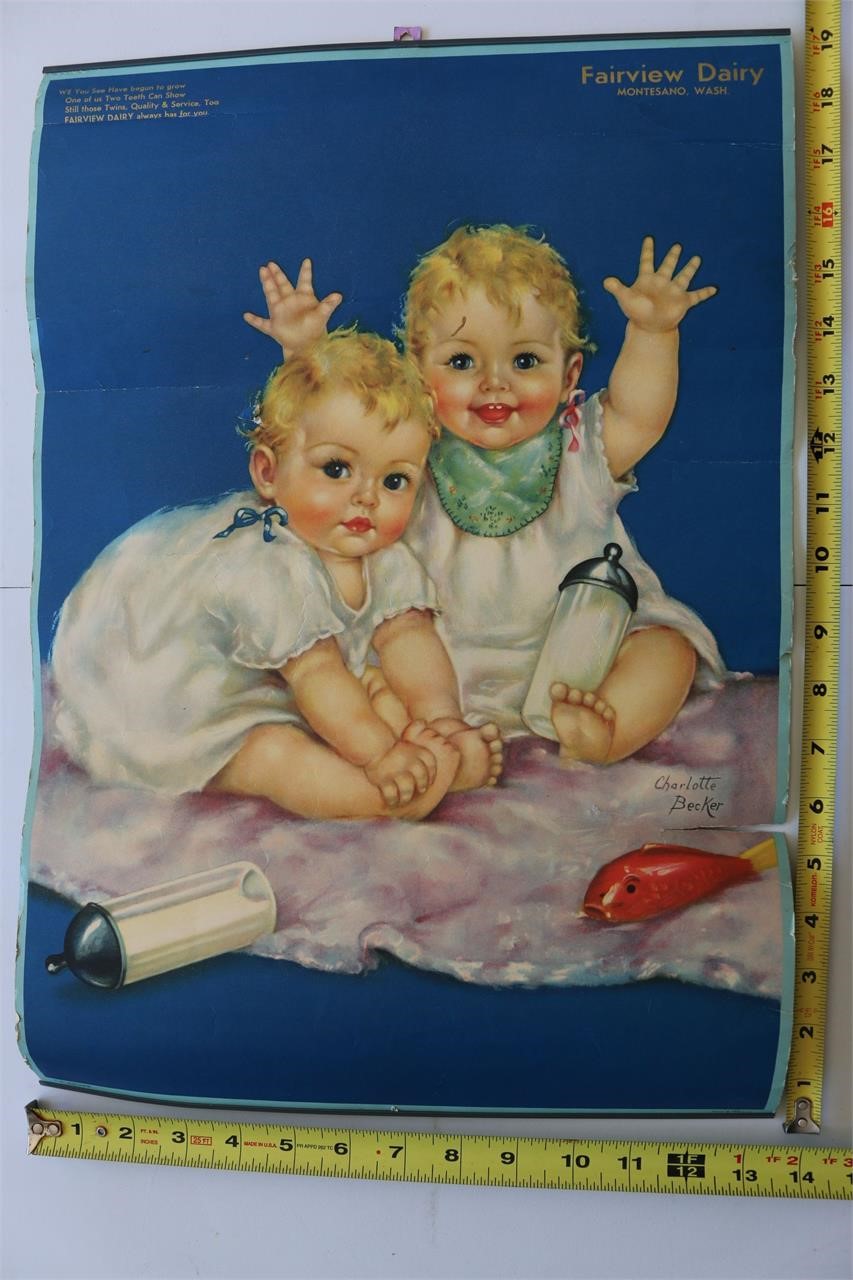 Vintage Fairview Dairy Advertising Poster