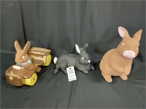 Hand-painted Ceramic Bunny Lot